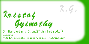 kristof gyimothy business card